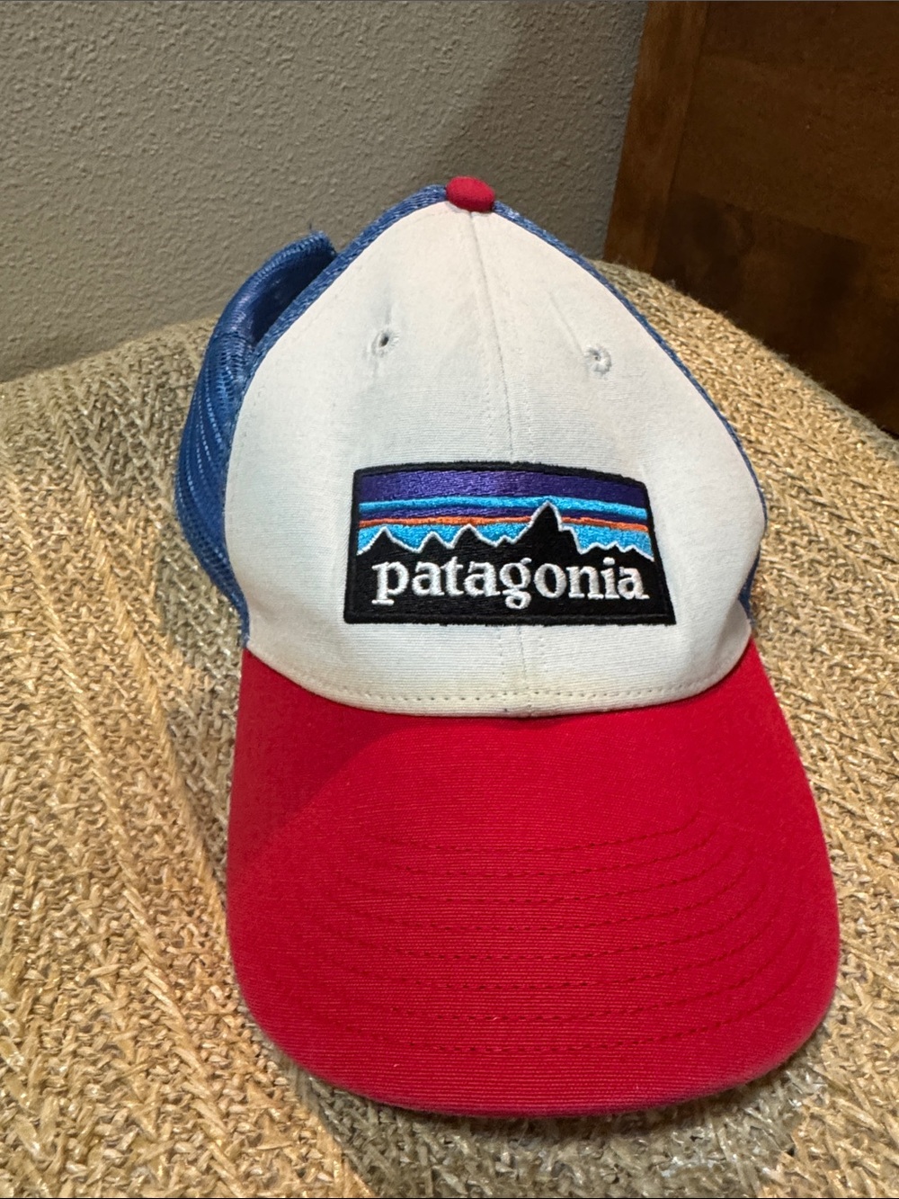 Patagonia Three-Tone Trucker Cap - White, Red & Blue